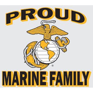 N - "PROUD MARINE FAMILY" DECAL